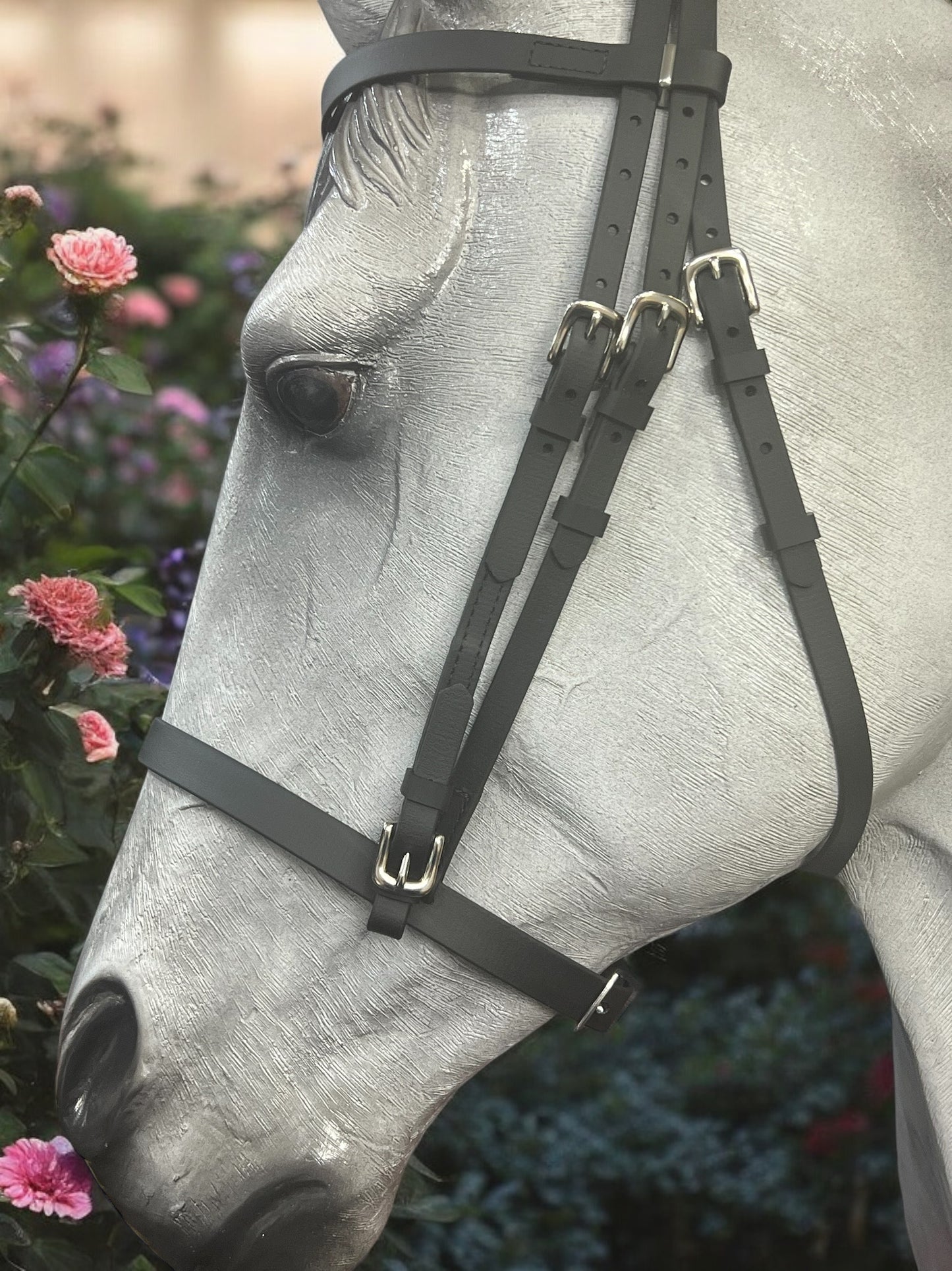 Showing Bridle, Hinterland Bridle, Biothane bridle, traditional English bridle, bridle, biothane showing bridle, hunter bridle, inhand bridle, cavesson bridle, show bridle, biothane show bridle, plain bridle, biothane plain bridle