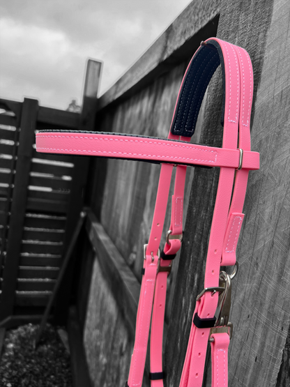 Padded Race Bridle - Pastel Pink (PK522)
