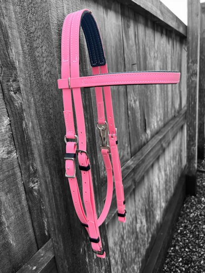 Padded Race Bridle - Pastel Pink (PK522)