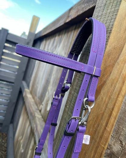 Cabezada Race Acolchada - Violeta Púrpura